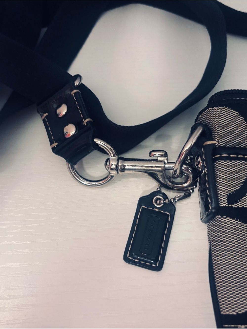 Coach Black and gray Signature Crossbody Bag - Picture 2 of 8